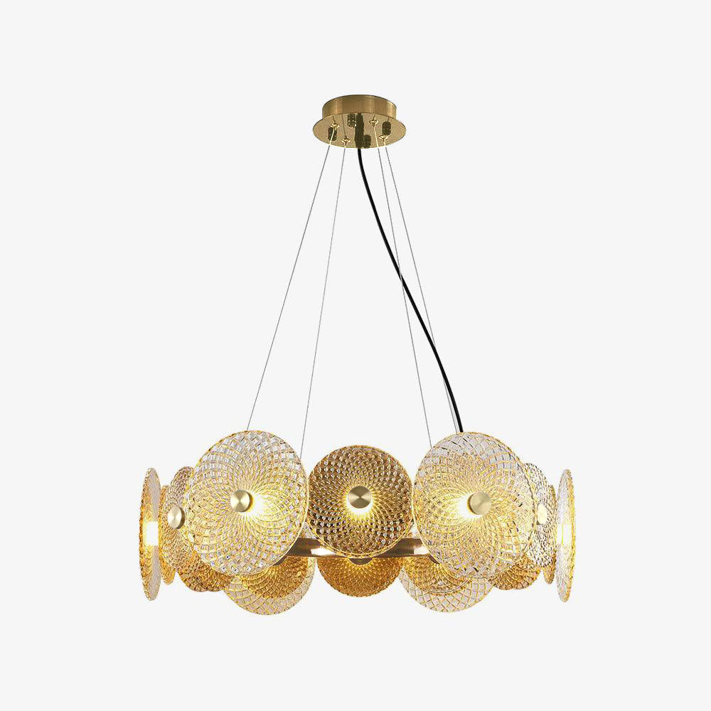 Paige Chandelier 6heads ? 23.6″ x H 7.9″ / Dia 60cm x H 20m / Bronzed / Warm Light Chandelier
