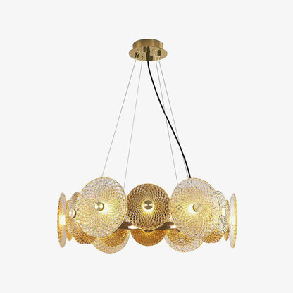 Paige Chandelier 6heads ? 23.6″ x H 7.9″ / Dia 60cm x H 20m / Bronzed / Warm Light Chandelier