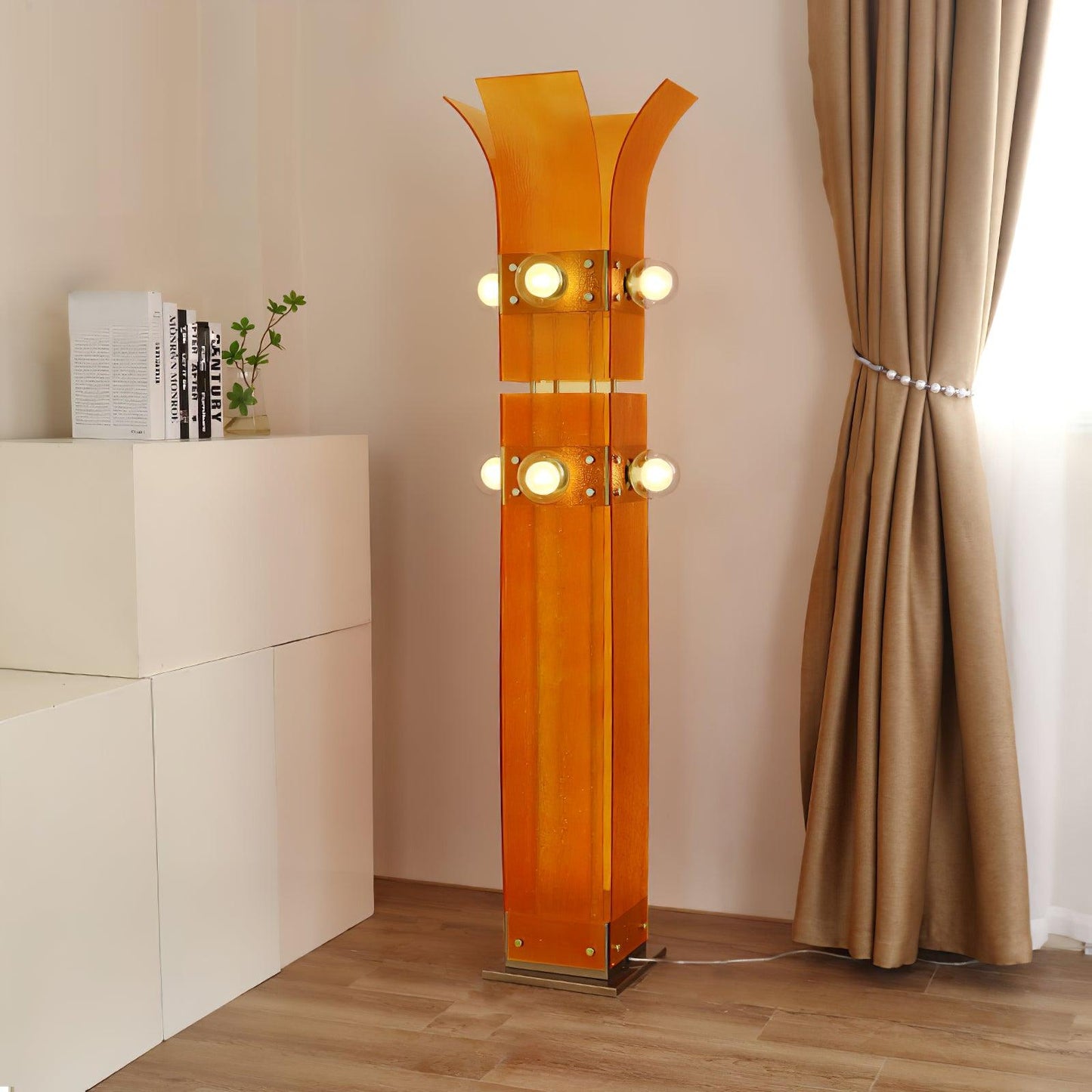 Palm Tree Floor Lamp Dia 17.7″ x H 66.9″ / Dia 45cm x H 170cm / Orange / US Plug Floor lamp