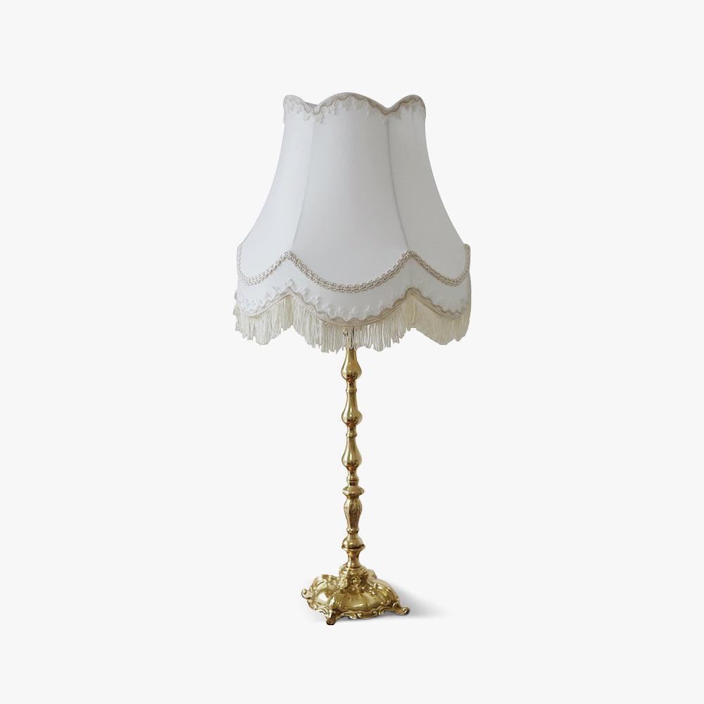 Pantalla Table Lamp Dia 11.8″ x H 26.8″ / Dia 30cm x H 68cm / Brass & White / US plug Table lamp