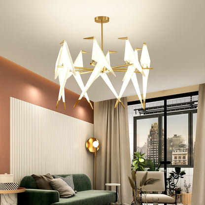 Paper Crane Bird LED Chandelier Chandelier