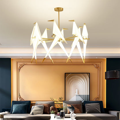 Paper Crane Bird LED Chandelier Chandelier