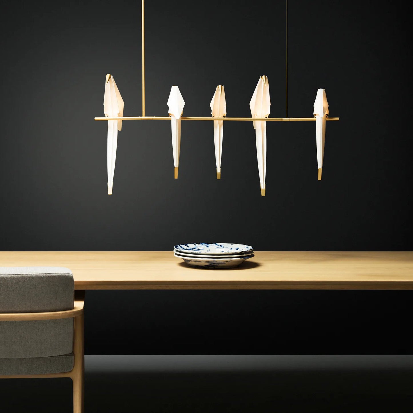 Paper Crane Bird LED Chandelier Chandelier