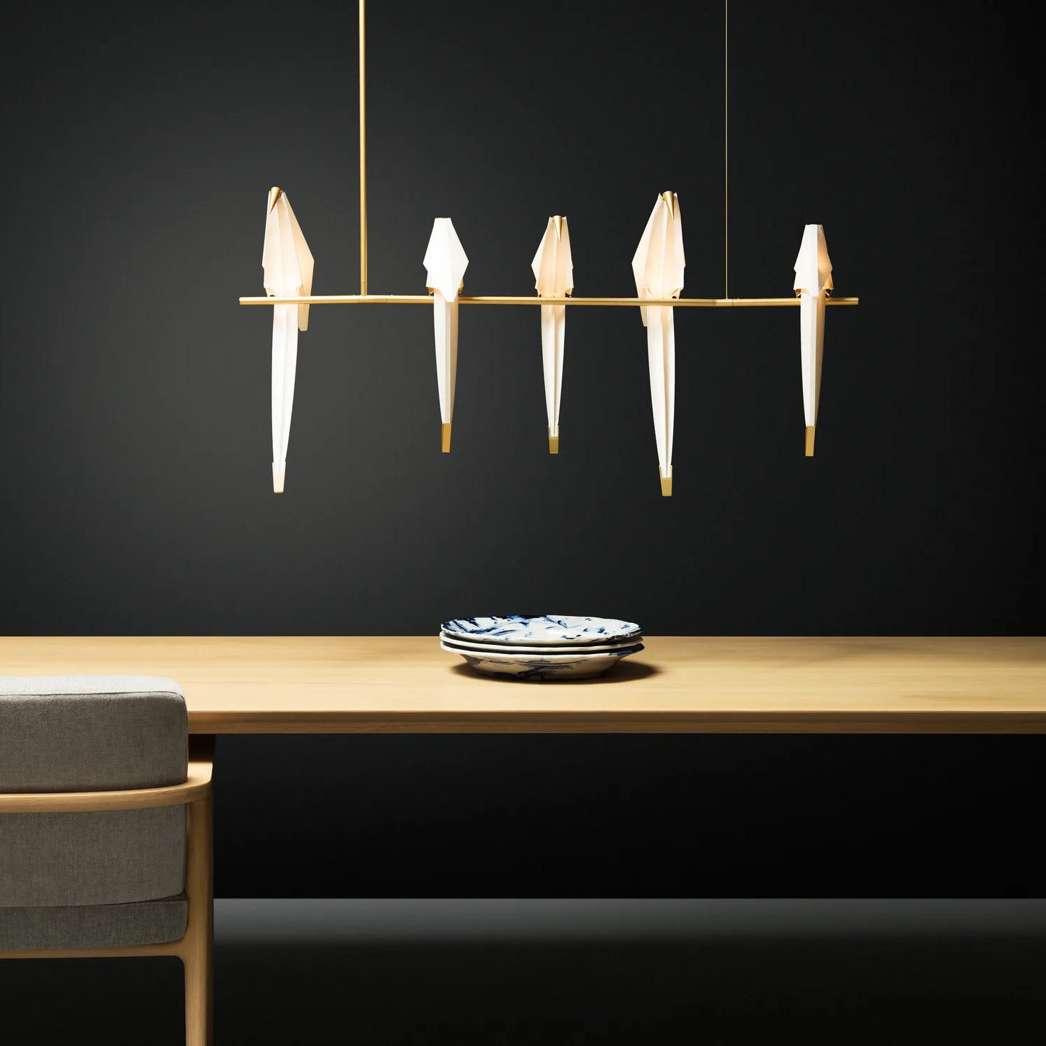 Paper Crane Bird LED Chandelier Chandelier
