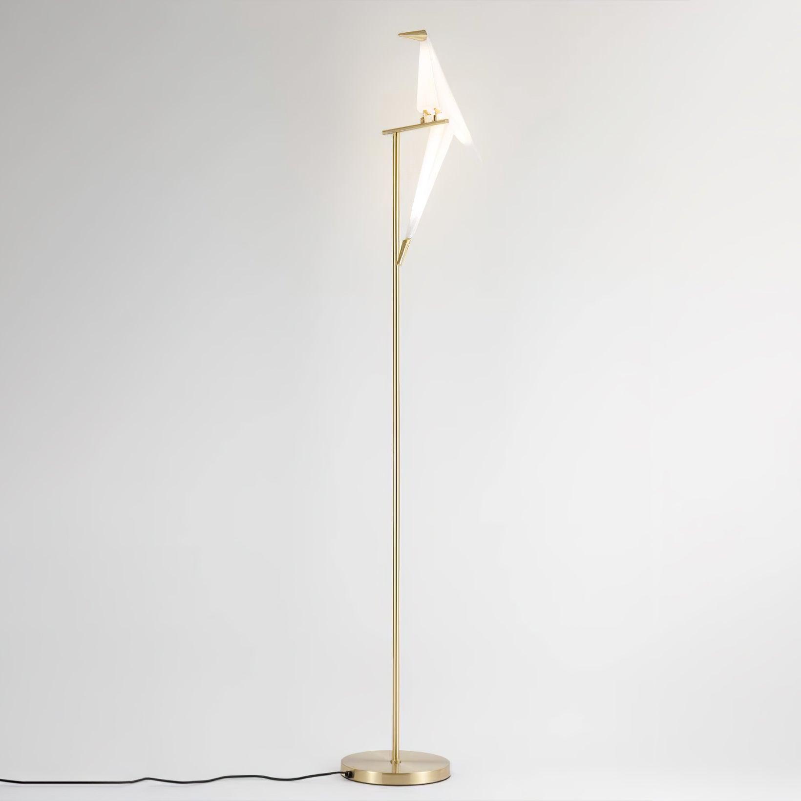 Paper Crane Bird Floor Lamp 1 Lamp Dia 11.8″ x H 65″ / Dia 30cm x H 165cm / Warm Light / US Plug Floor lamp