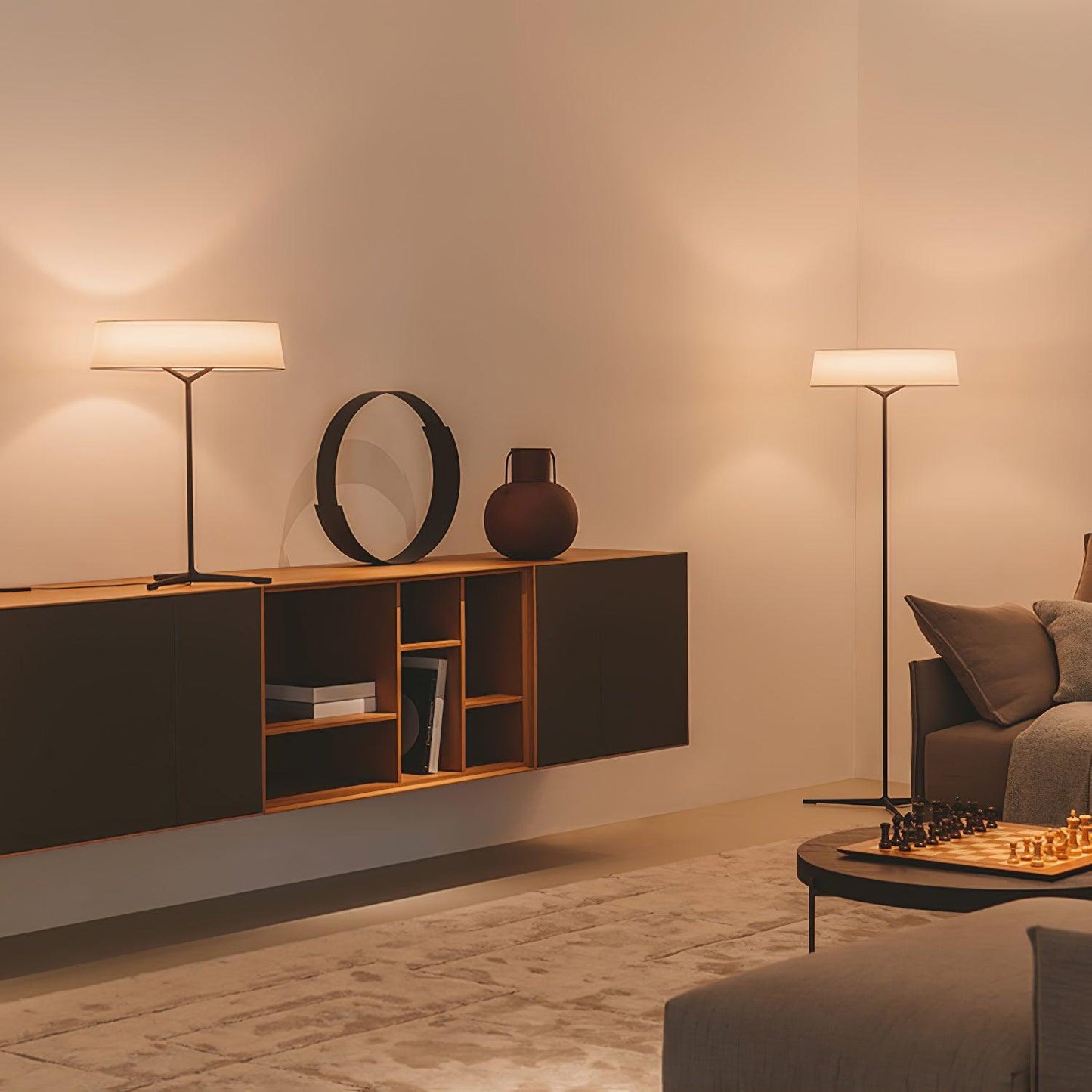 Paper Glow Circular Floor Lamp Floor lamp