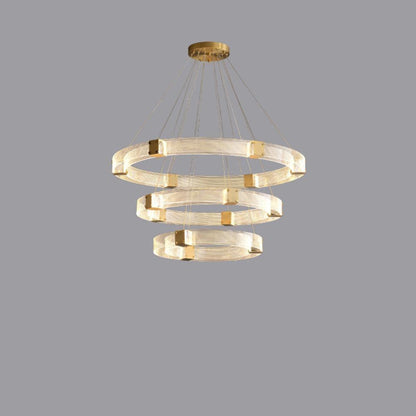 Parallel LED Chandelier Three layers ? 31.5″ + ? 23.6″ + ? 19.7″ / Dia 80cm + Dia 60cm + Dia 50cm / Round / Warm white