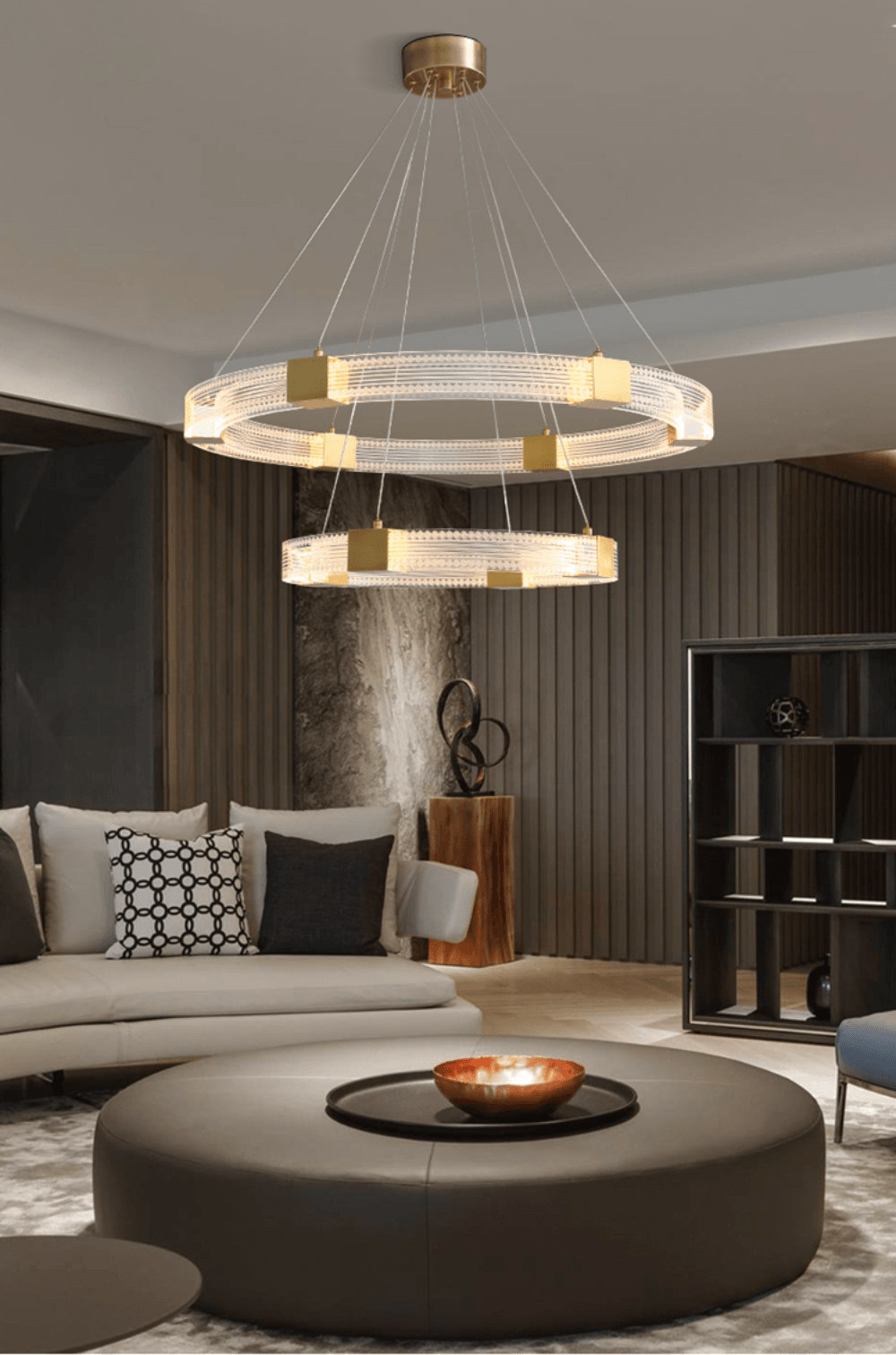 Parallel Ring LED Chandelier Chandelier