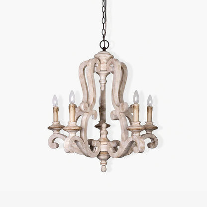Parrotuncle Wooden Candle Chandelier Chandelier
