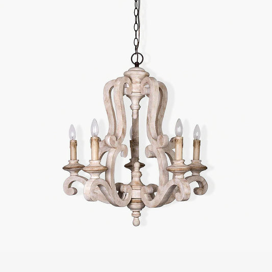 Parrotuncle Wooden Candle Chandelier Chandelier