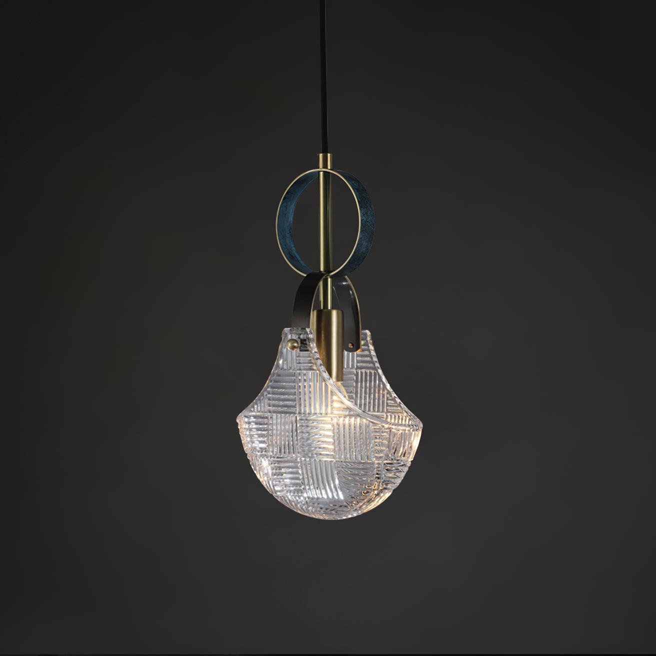 Parson Pendant Light Dia 7.1″ x H 12.2″ / Dia 18cm x H 31cm / Brass & Transparent Pendant light