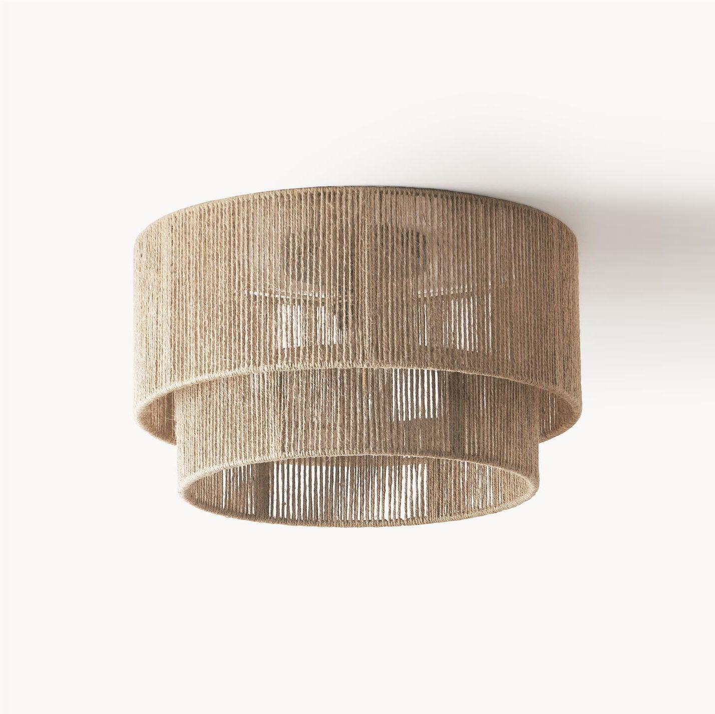Patrici Paper Ceiling Light Dia 13.8″ x H 7.9″ / Dia 35cm x H 20cm / Brown Ceiling lamp