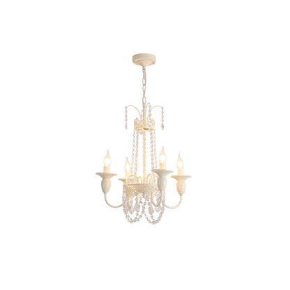 Pavia Chandelier Dia 19.7″ x H 21.7″ / Dia 50cm x H 55cm / White & Clear Chandelier