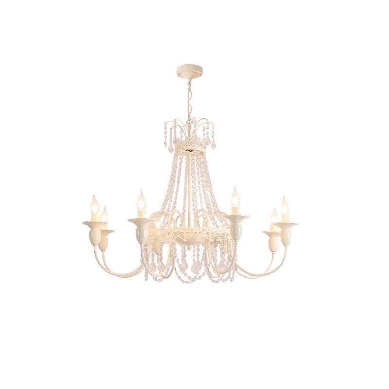 Pavia Chandelier Dia 37.4″ x H 29.5″ / Dia 95cm x H 75cm / White & Clear Chandelier