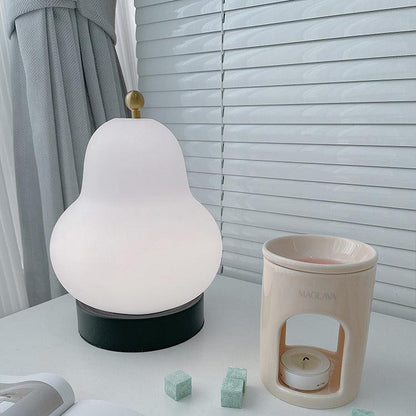 Pear Built-in Battery Table Lamp ? 6.6″ x H 8.6″/ Dia 17cm x H 22cm / White / Touch Table lamp