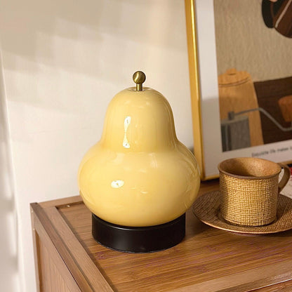Pear Built-in Battery Table Lamp ? 6.6″ x H 8.6″/ Dia 17cm x H 22cm / Cream / Touch Table lamp