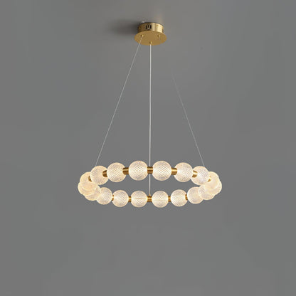 Pearl Chandelier Dia 24.4″ x H 3.1″ / Dia 62cm x H 8cm / Brass / Warm White Chandelier
