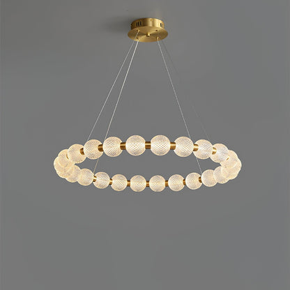 Pearl Chandelier Dia 31.4″ x H 3.1″ / Dia 80cm x H 8cm / Brass / Warm White Chandelier