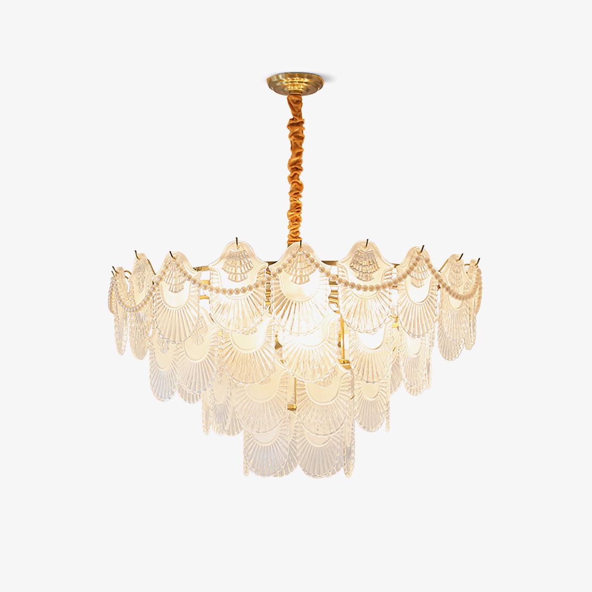 Pearl Glass Shell Chandelier Chandelier
