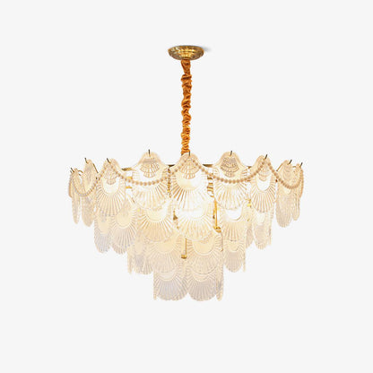 Pearl Glass Shell Chandelier Chandelier