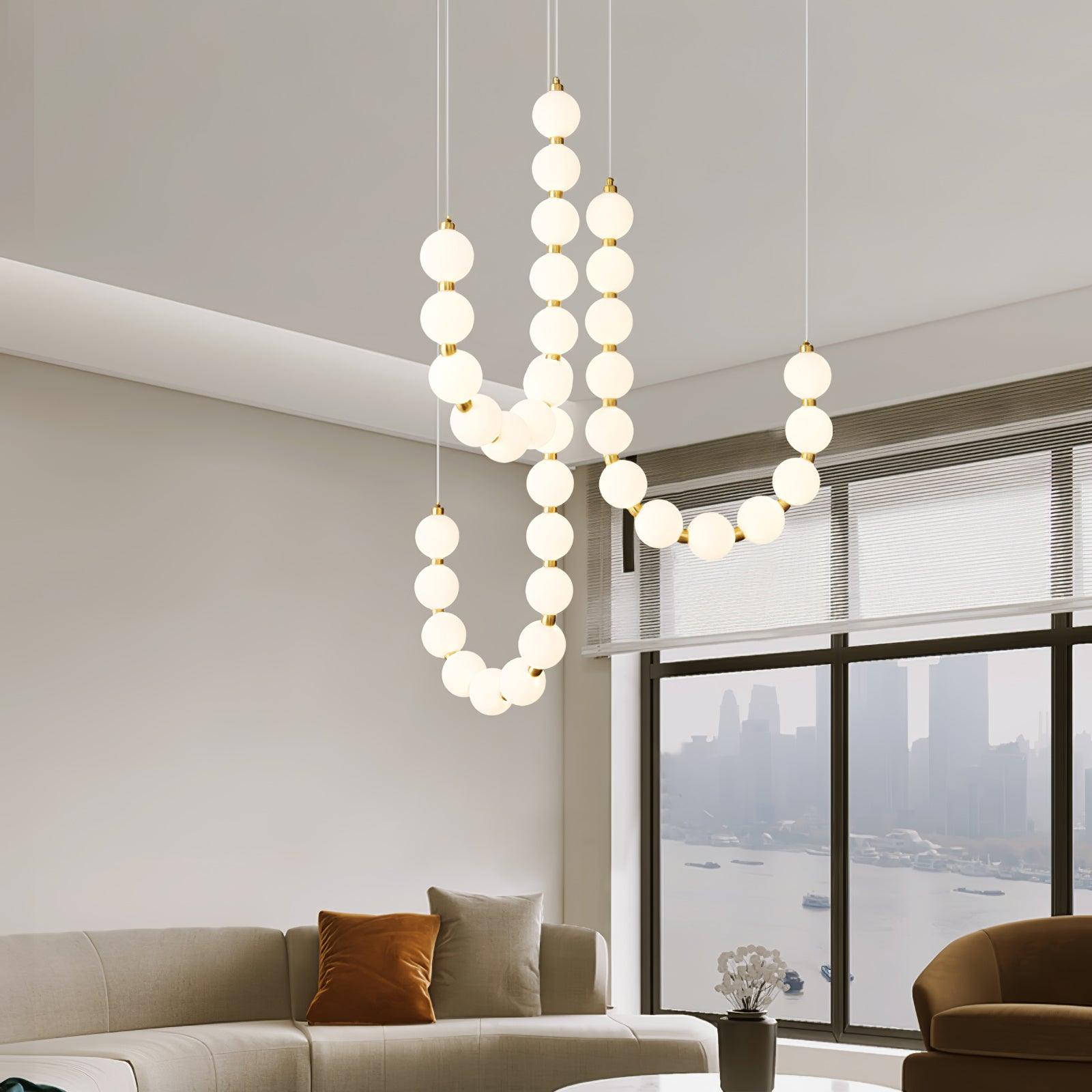 Acrylic Pearl Necklace Chandelier Chandelier