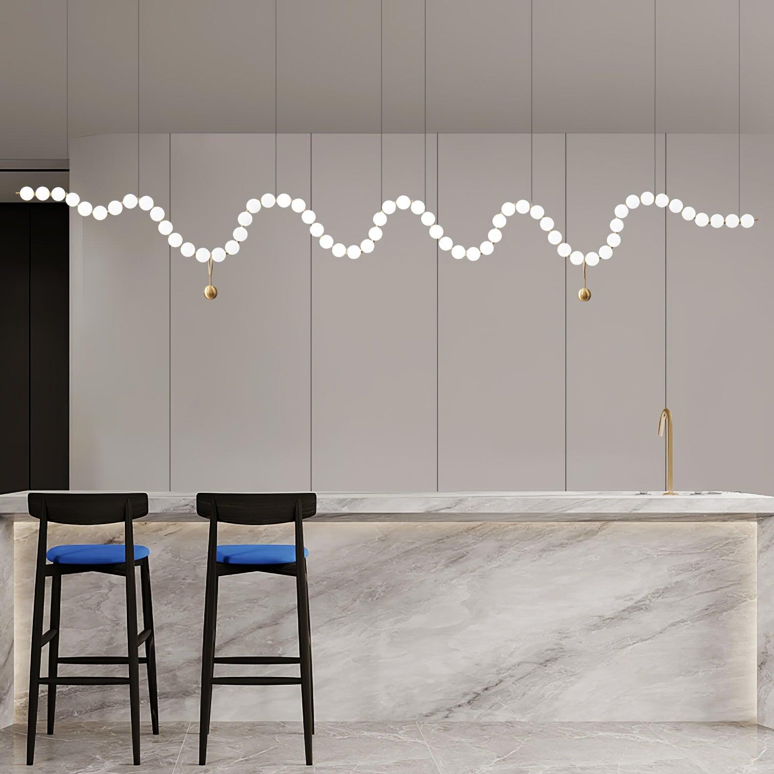 Glass Pearl Necklace Chandelier Chandelier