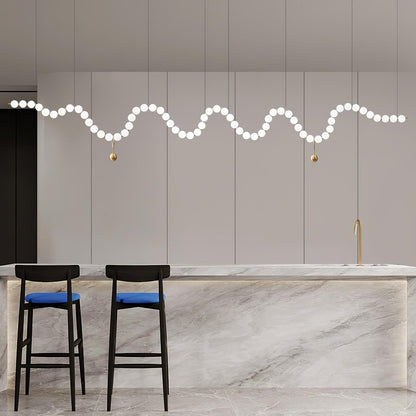 Glass Pearl Necklace Chandelier Chandelier