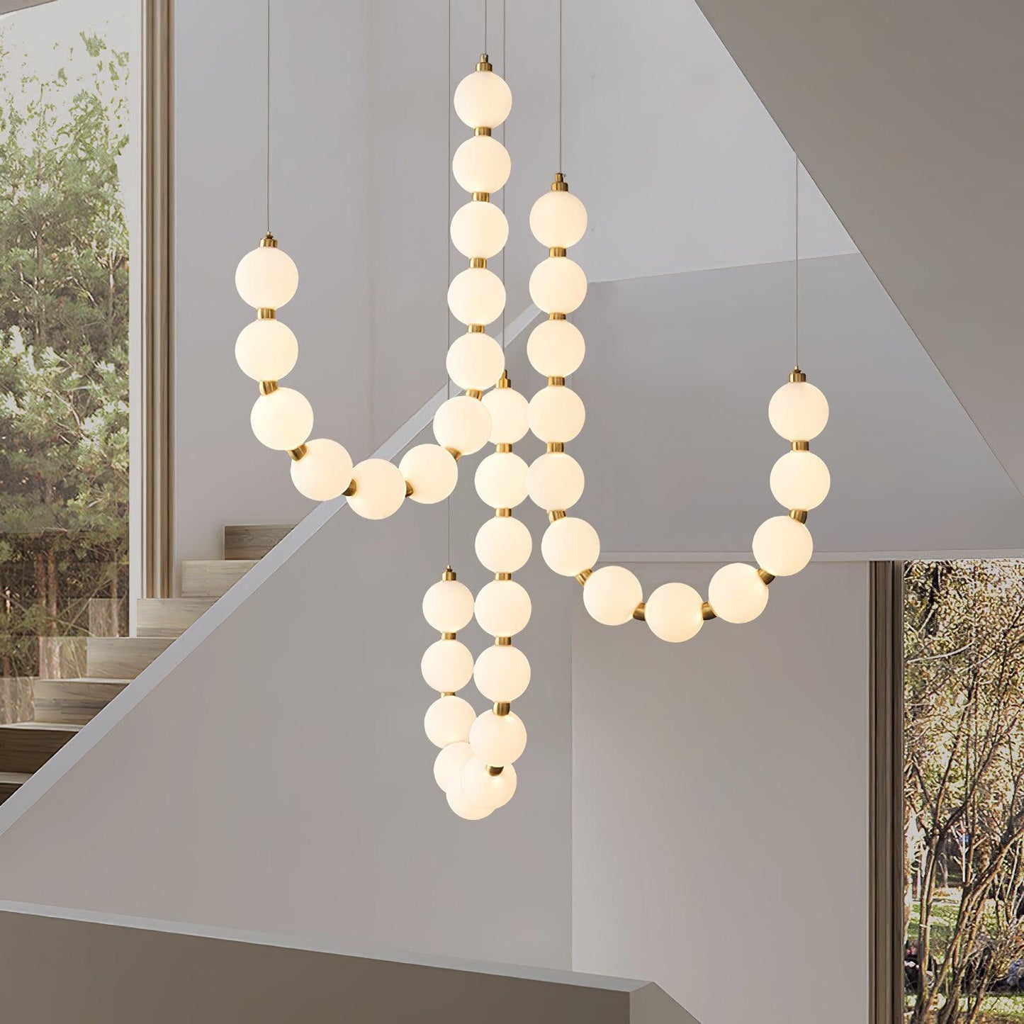Acrylic Pearl Necklace Chandelier Chandelier