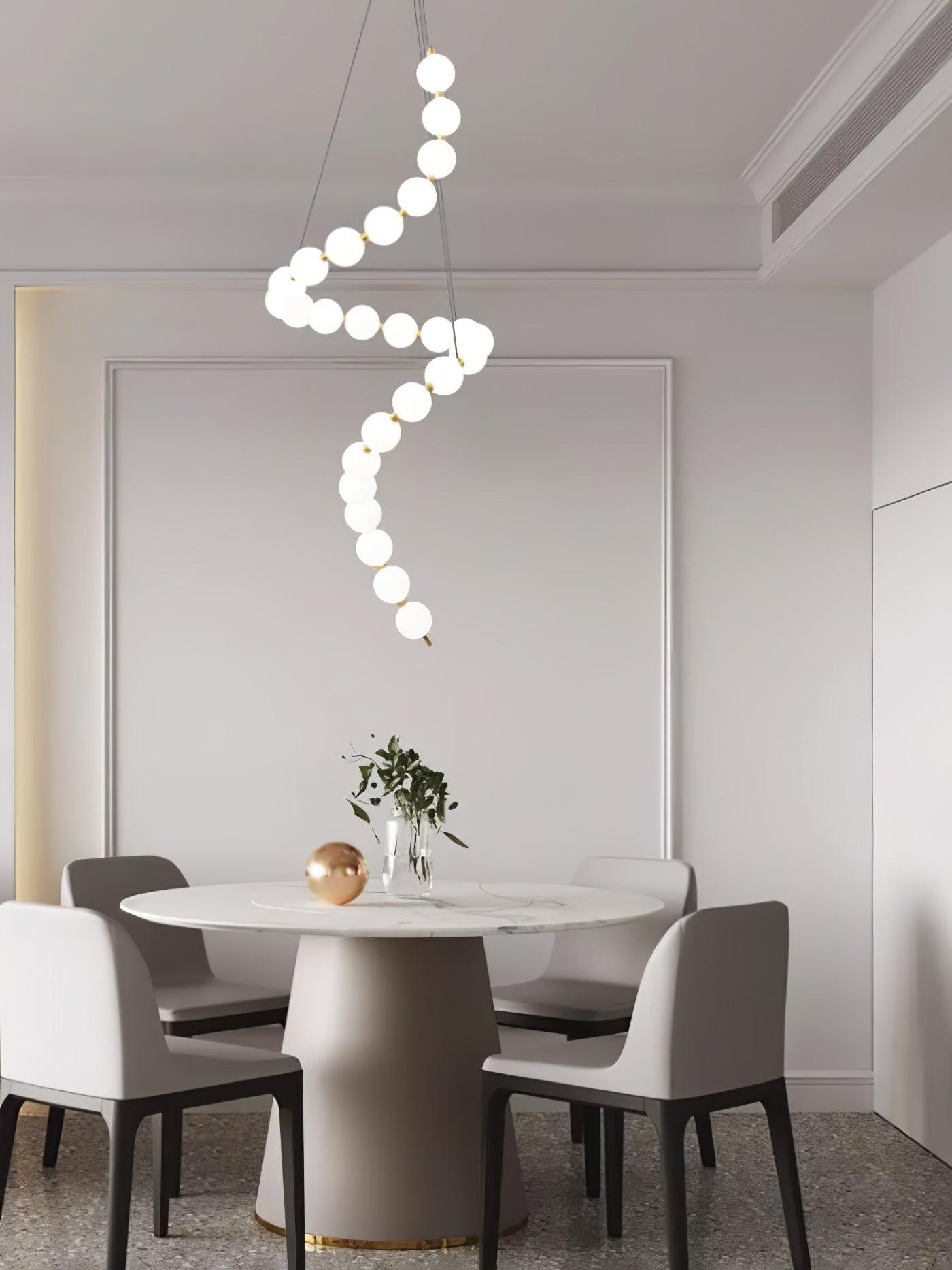 Glass Pearl Necklace Chandelier Chandelier