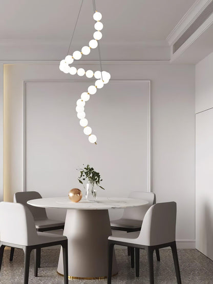 Glass Pearl Necklace Chandelier Chandelier