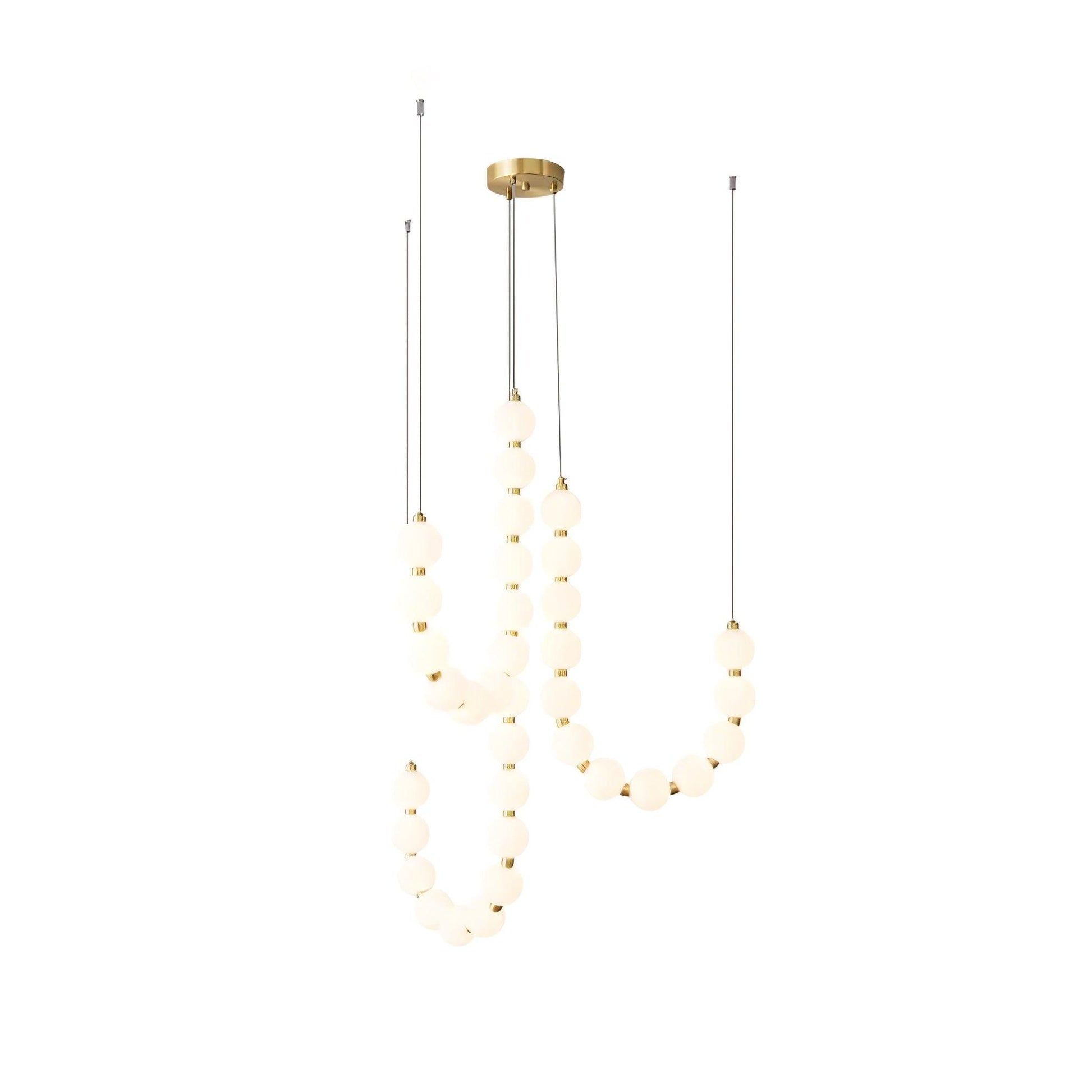 Glass Pearl Necklace Chandelier Chandelier