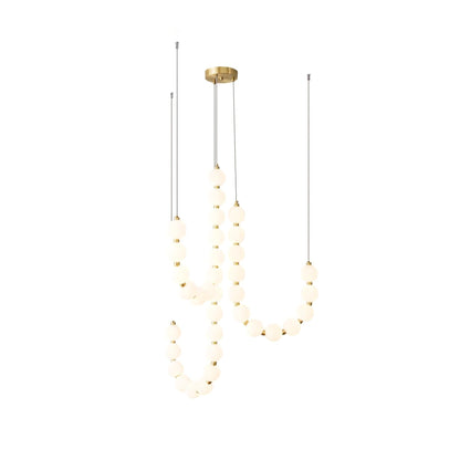 Glass Pearl Necklace Chandelier Chandelier