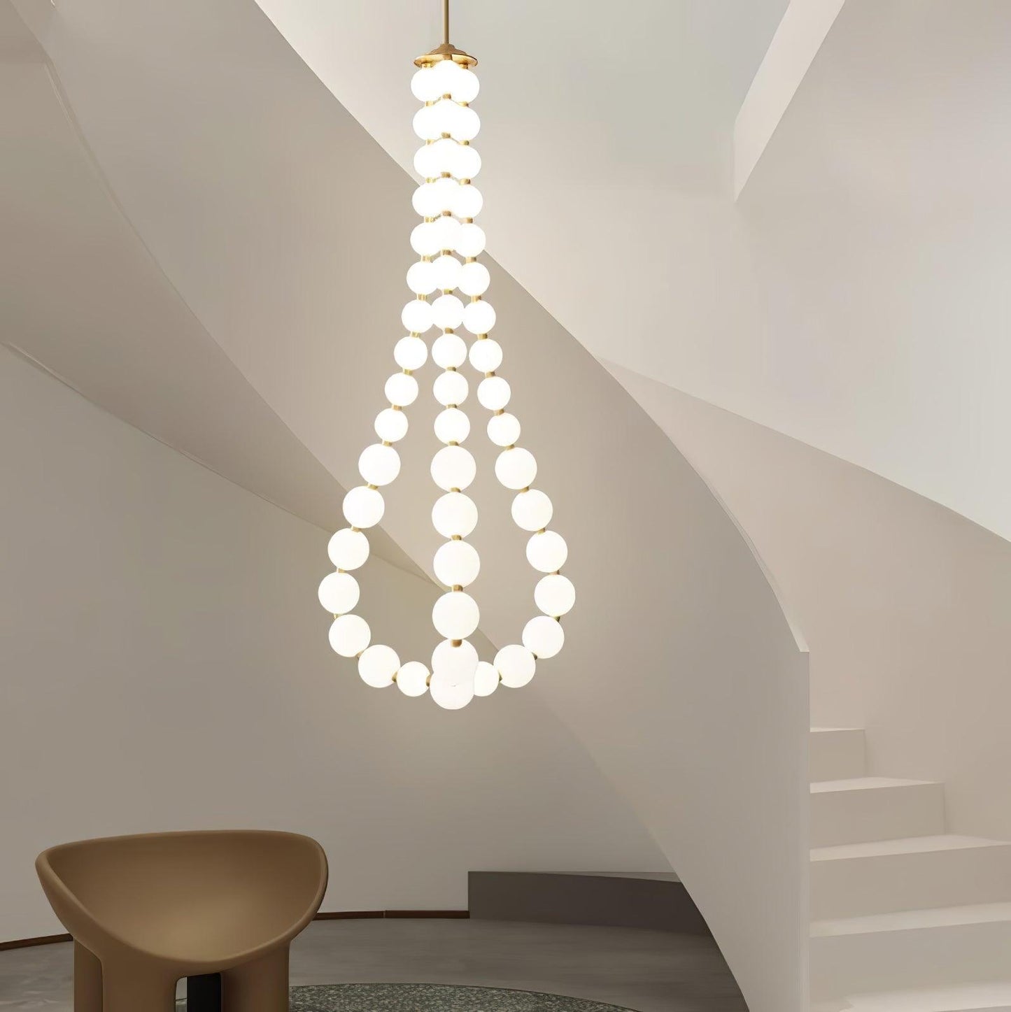 Glass Pearl Necklace Chandelier Chandelier