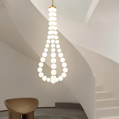 Glass Pearl Necklace Chandelier Chandelier