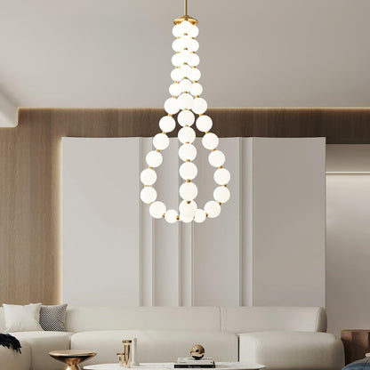 Glass Pearl Necklace Chandelier Chandelier