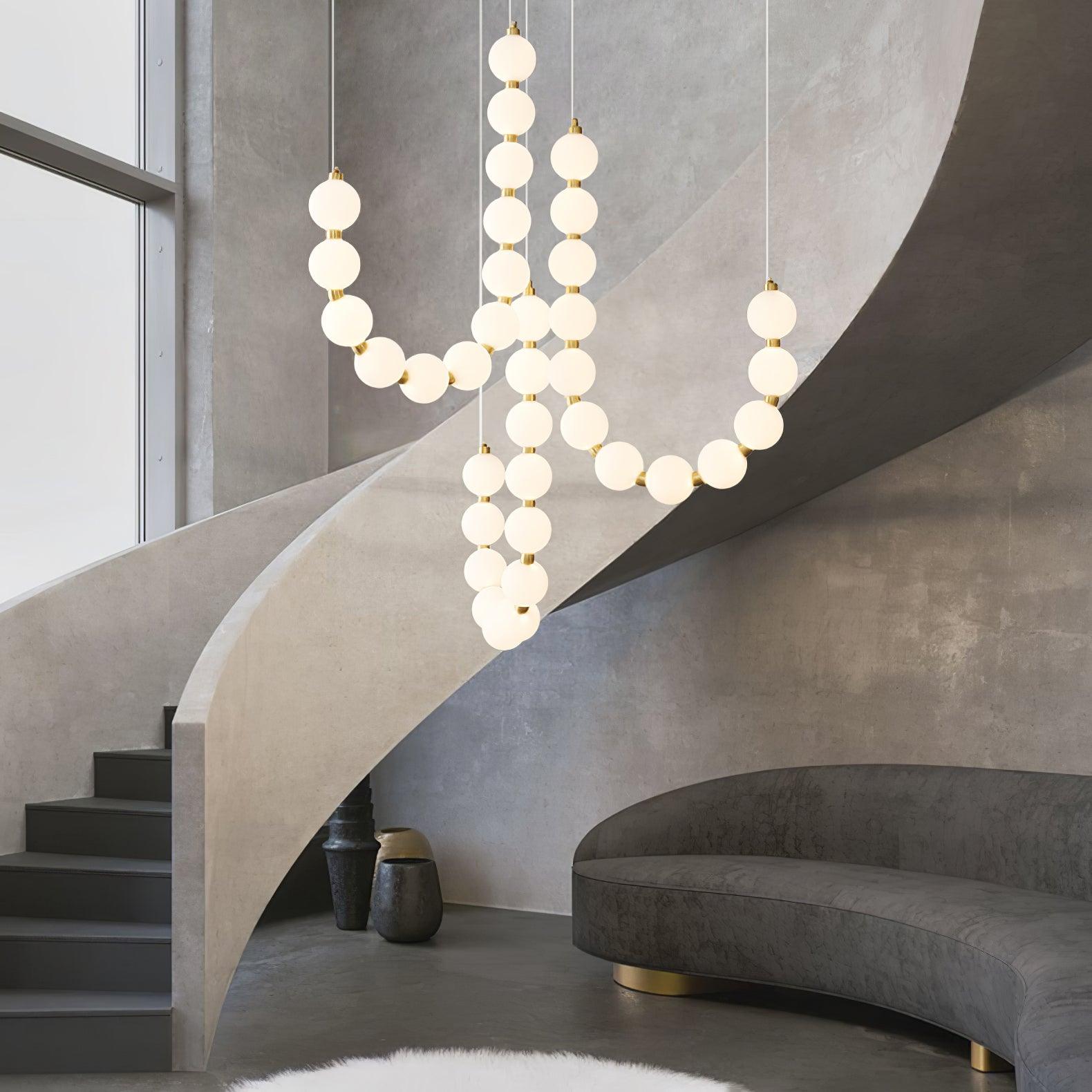 Acrylic Pearl Necklace Chandelier Chandelier