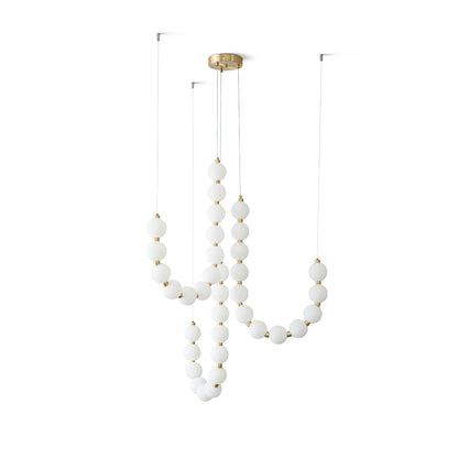 Glass Pearl Necklace Chandelier Chandelier
