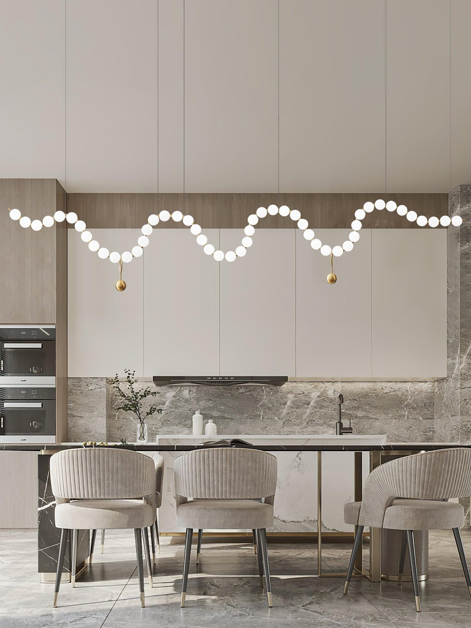 Acrylic Pearl Necklace Chandelier Chandelier