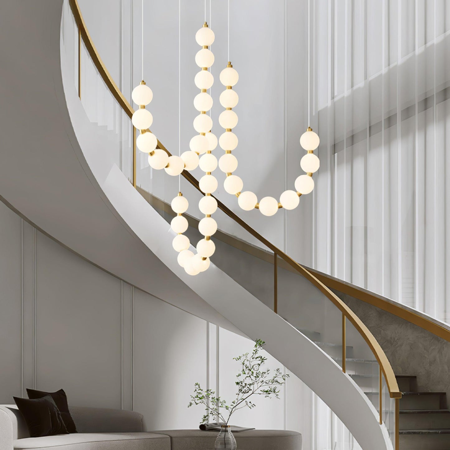 Glass Pearl Necklace Chandelier Chandelier