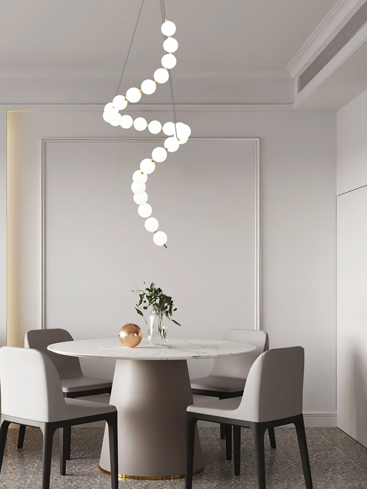 Acrylic Pearl Necklace Chandelier Chandelier