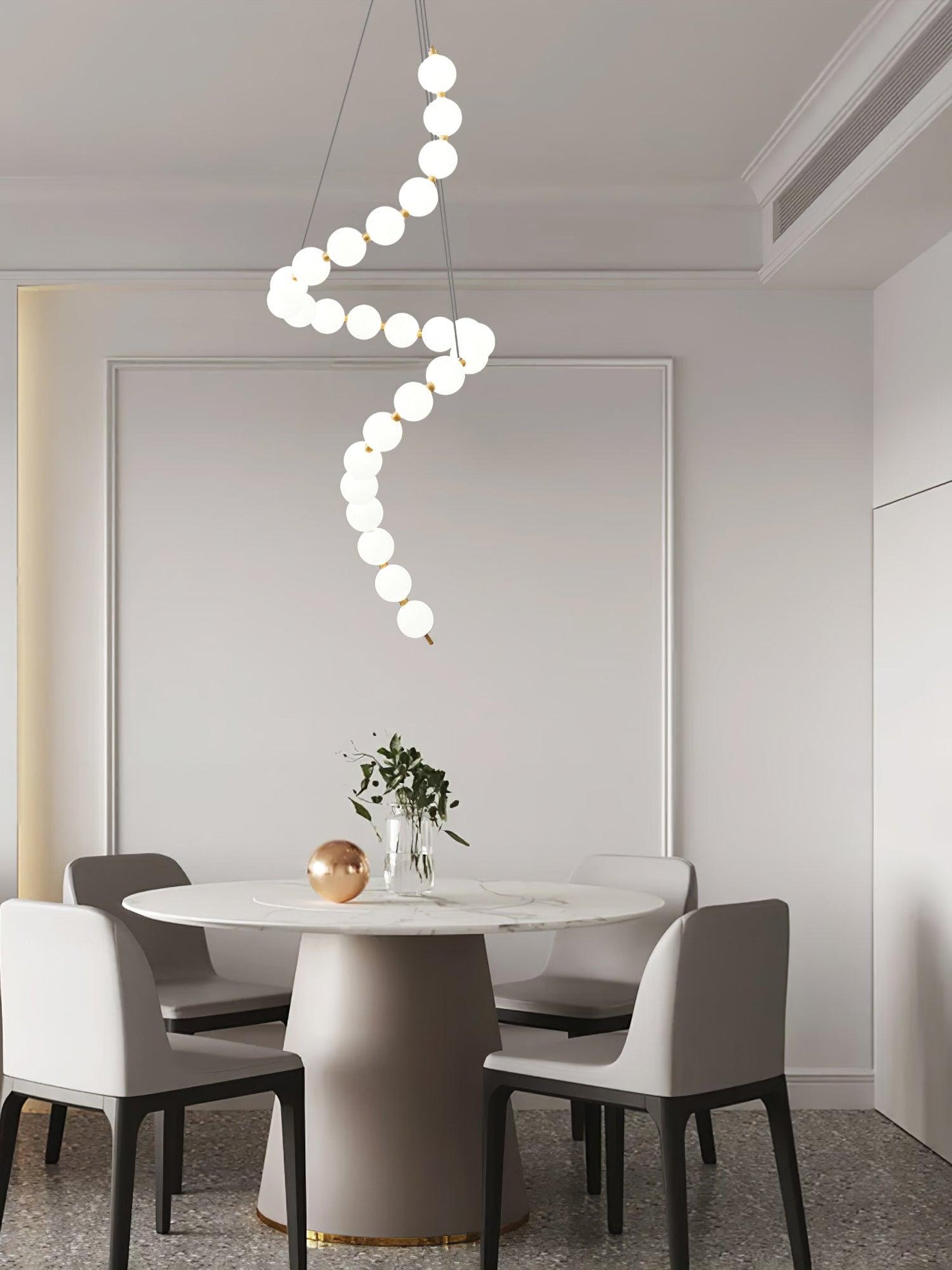 Glass Pearl Necklace Chandelier Chandelier