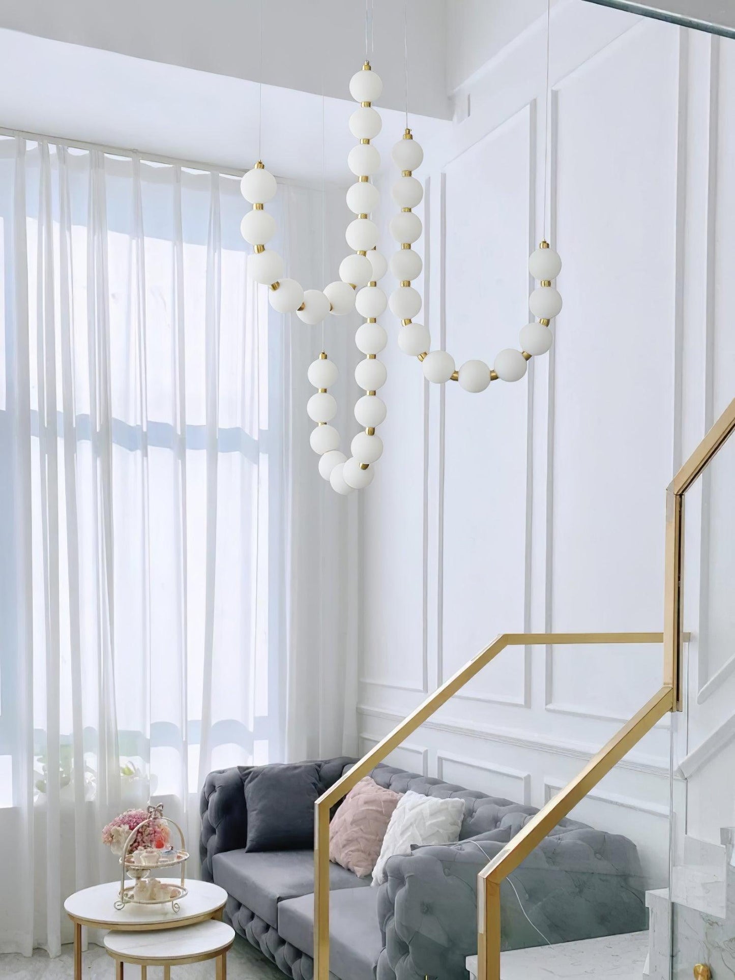 Acrylic Pearl Necklace Chandelier Chandelier