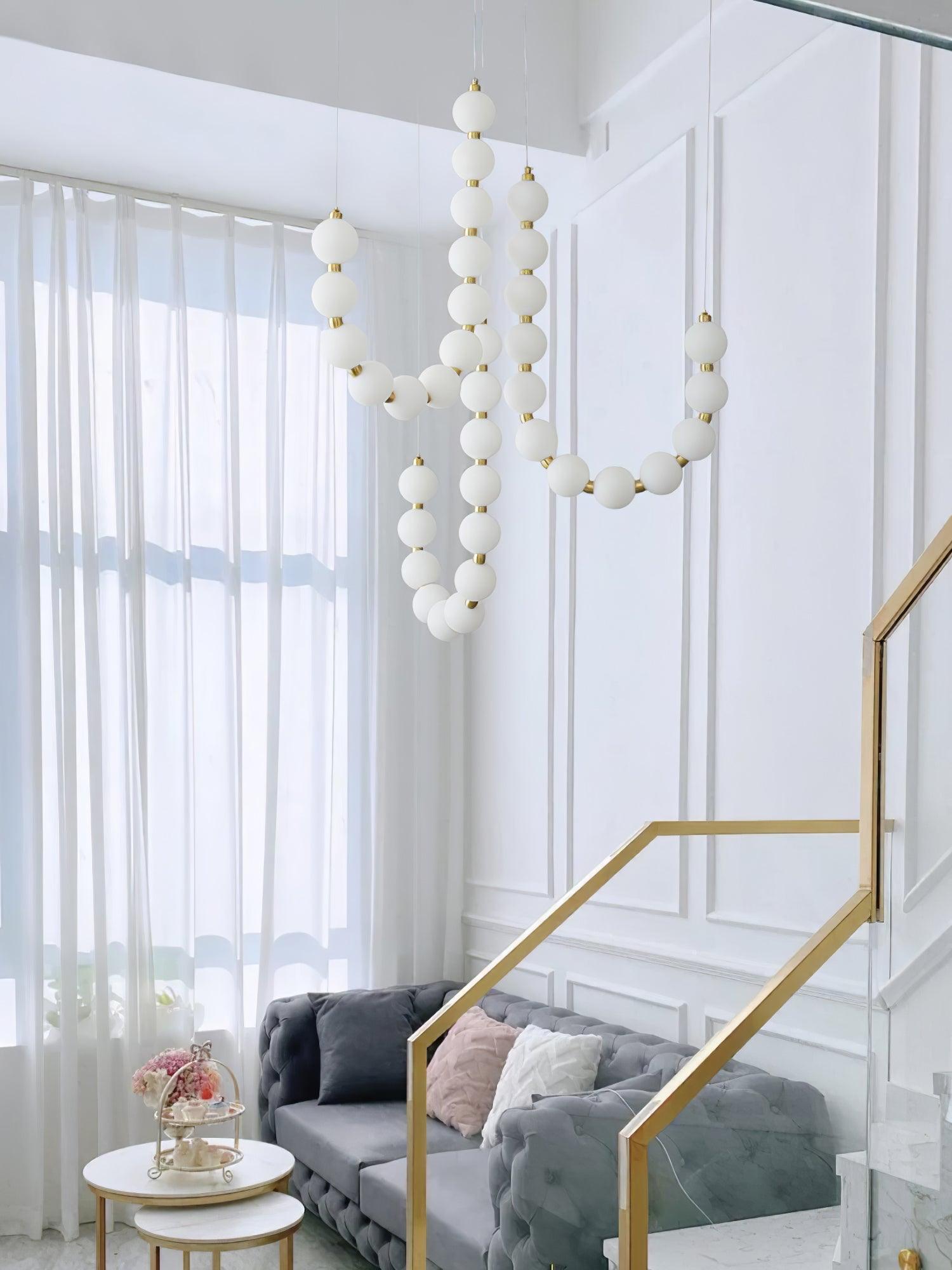 Acrylic Pearl Necklace Chandelier Chandelier