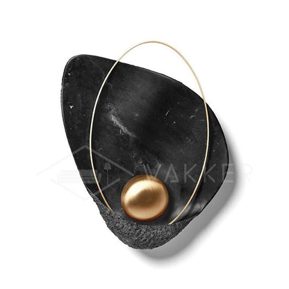 Pearl Wall Lamp Dia 10.6″ x H 15.7″ / Dia 27cm x H 40cm / Black / Warm Light Wall lamp