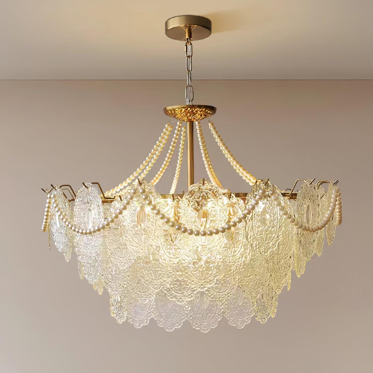 Pearls Glass Chandelier Chandelier