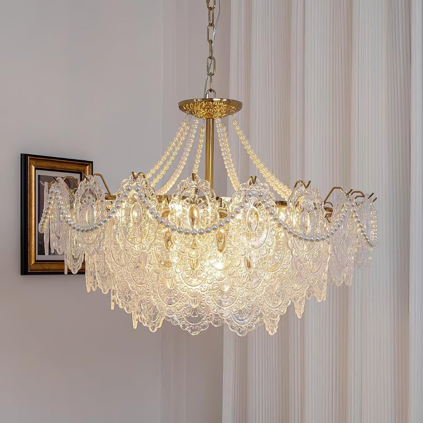 Pearls Glass Chandelier Chandelier