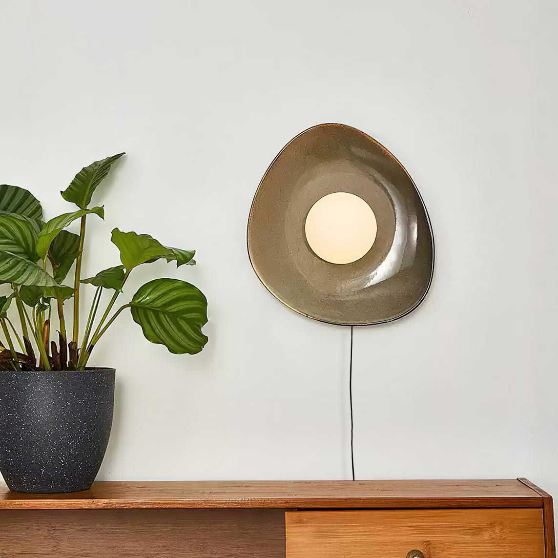 Pebble Disc Plug-in Wall Light