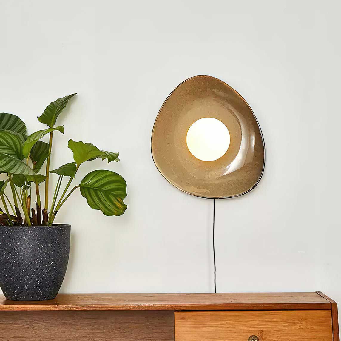 Pebble Disc Plug-in Wall Light