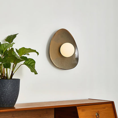Pebble Disc Wall Light ? 11.8″ x H 10.2″ / Taupe 1001 Wall lamp
