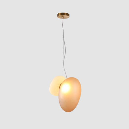 Translucent Frosted Glass Pendant Light Model 2 Amber + white / Warm Light Pendant light
